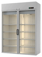 Шкаф холодильный ENTECO MASTER СЛУЧЬ 1400 ШСн со стеклянными дверьми среднетемпературный 